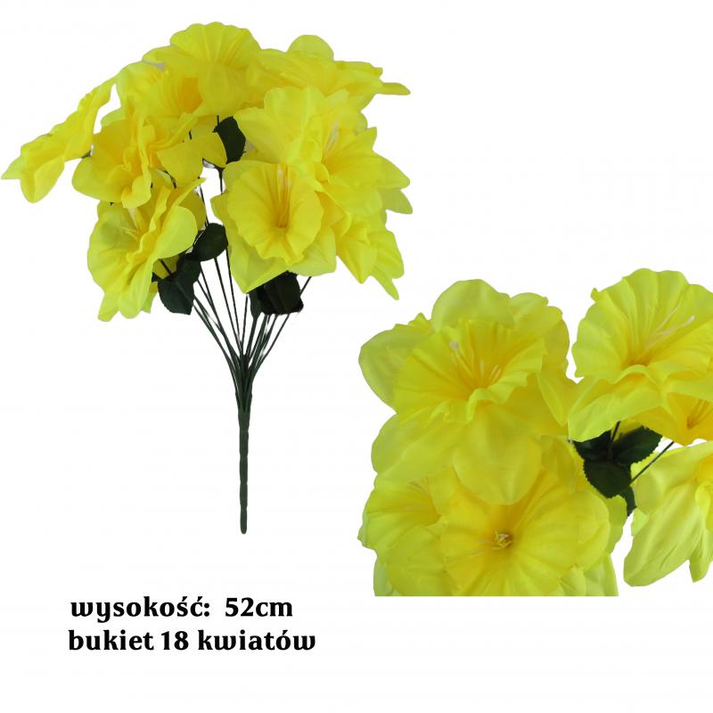 Bukiet żonkili 18 kwiatów, 52cm